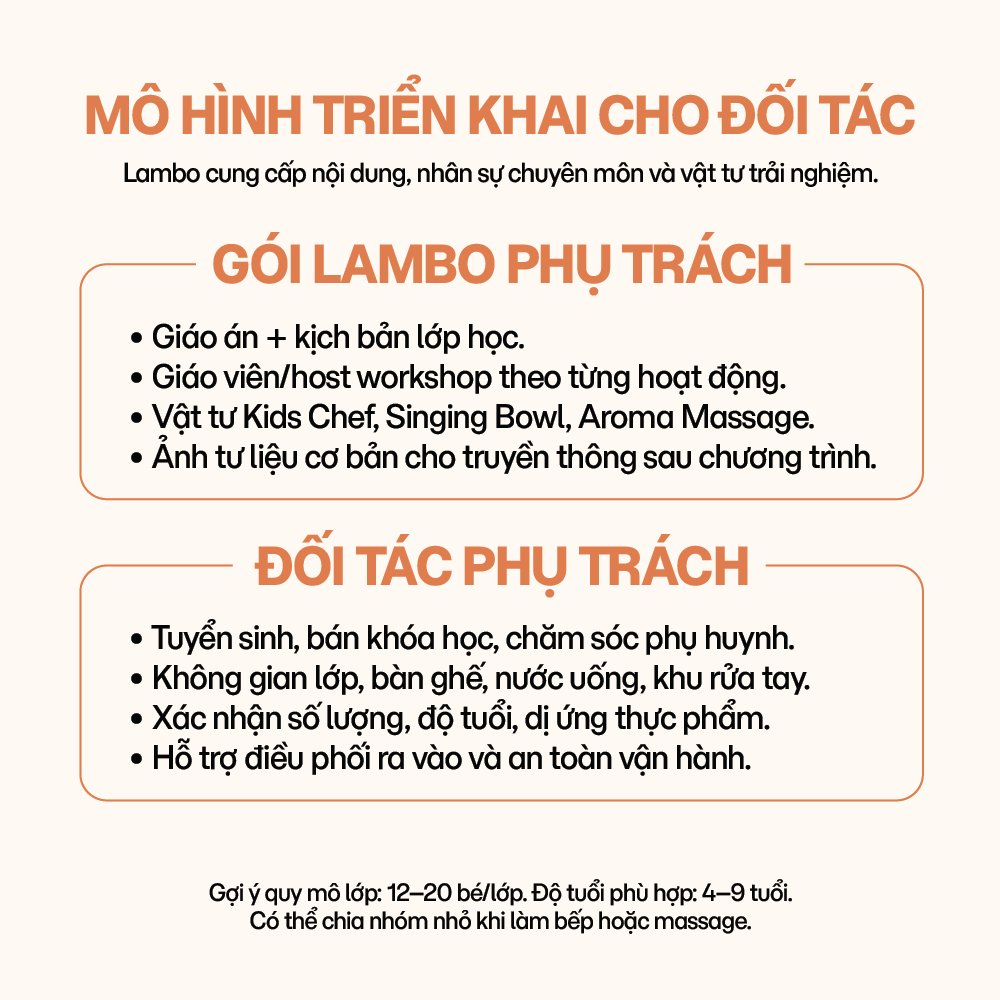 Mô Hình Khóa hoc hè B2B Linh Hoạt – Lambo Đến Tận Nơi